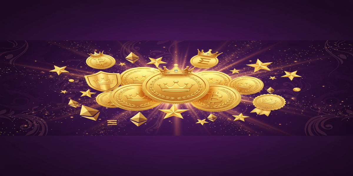 Crypto rewards coins illustration